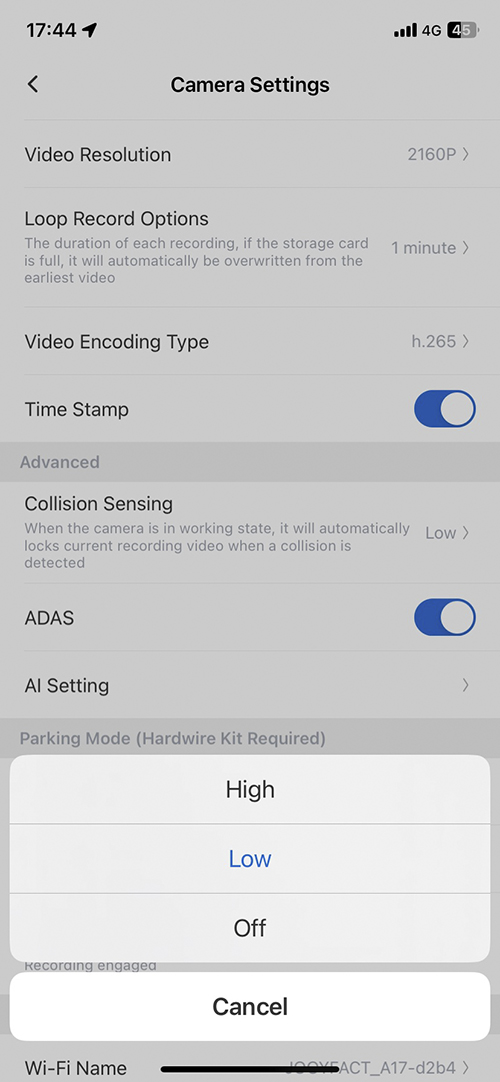 RoadCAMaster Collision Sensing