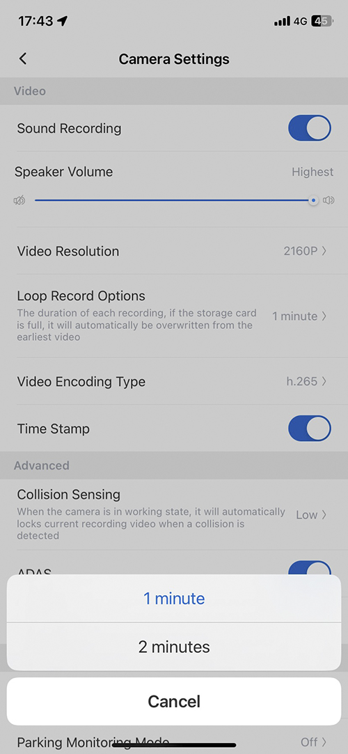 RoadCAMaster Loop Recording