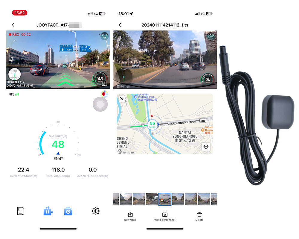 JOOYFACT A17 A17 Dual Dash Cam GPS