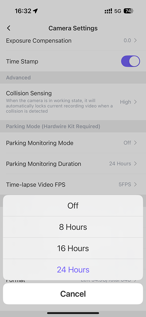 Parking Monnitoring Duration