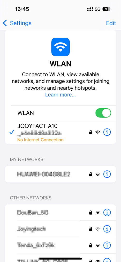 WI-FI Connected