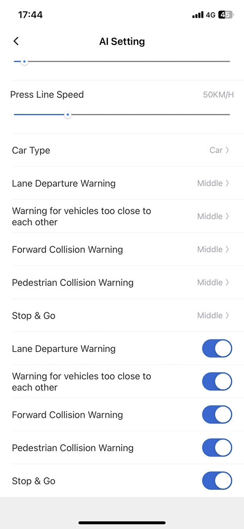 RoadCAMaster AI Settings 2