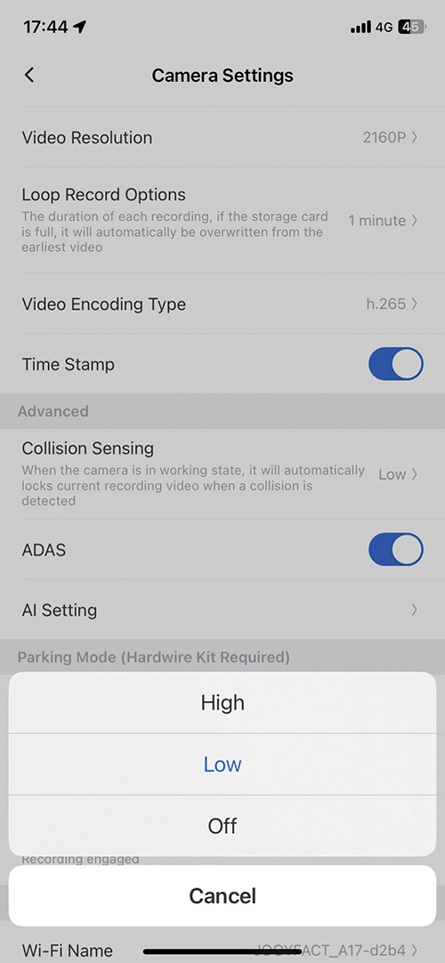 RoadCAMaster Collision Sensing