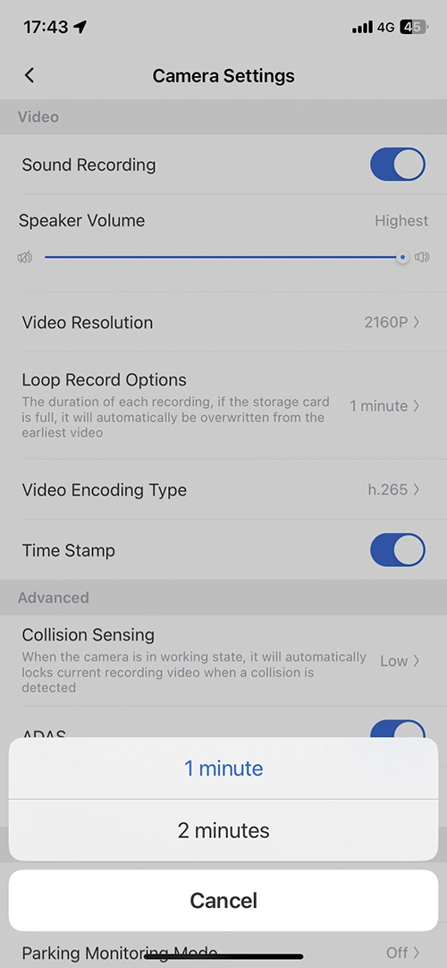 RoadCAMaster LOOP Recording