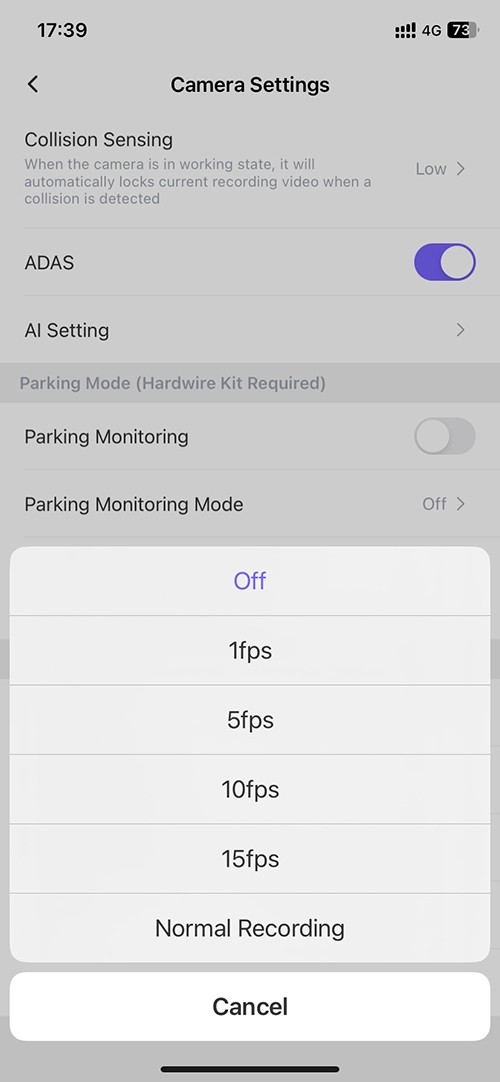 RoadCAMaster Time lapse recording