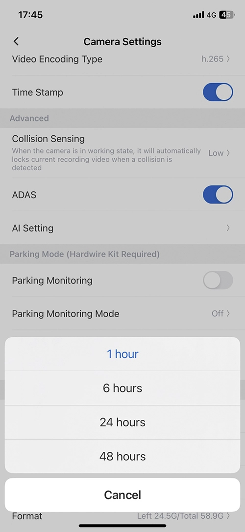 RoadCAMaster Time laspe recording term